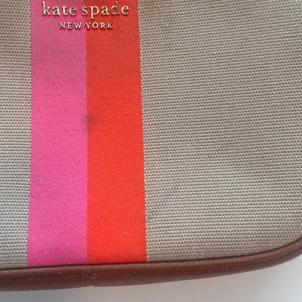 Kate Spade Astrid Striped Canvas Medium Crossbody - Picture 2 of 14